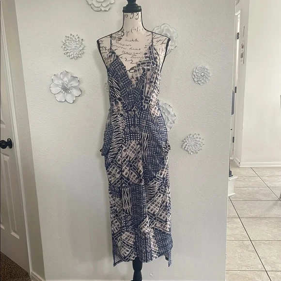 bcbgeneration asymmetrical dress Charmed One Shoulder Midi Dress - Off White main image 1